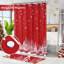 Christmas Snowflake & Tree Shower Curtain in 90GSM Oxford Polyester | Water-Repellent, Rustproof Grommets, Machine Washable Festive Bathroom Decor