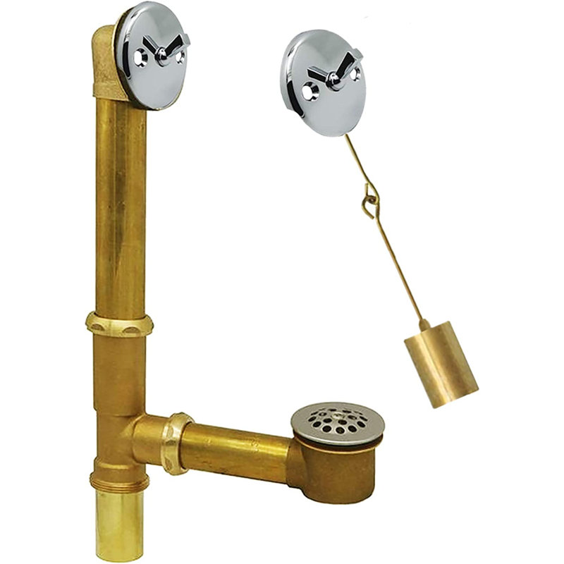 Matte Black Brass Tubing Trip Lever Overflow Drain Kit