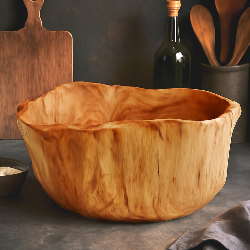 Kora Wood Decorative Bowl 1, 14cm H x 35cm H x 32cm D