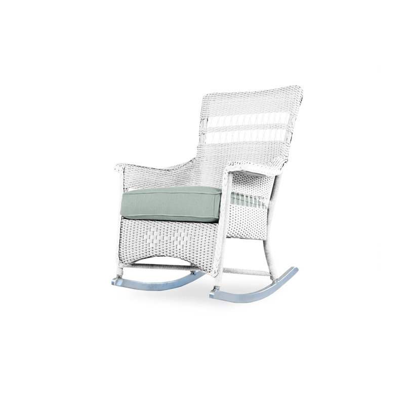 Nantucket Outdoor Rocker Chair, White, Demo Stone