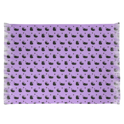 Tapis mauve à motif de chat Mcguigan