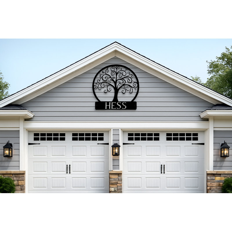 Décoration murale monogramme arbre de vie, H 30 po x l 30 po x P 0,25 po, Oui