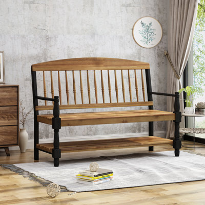 Banc de rangement en bois massif