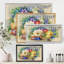 Nature morte rétro de fleurs jaunes et blanches - peinture sur toile-59916124-59916117