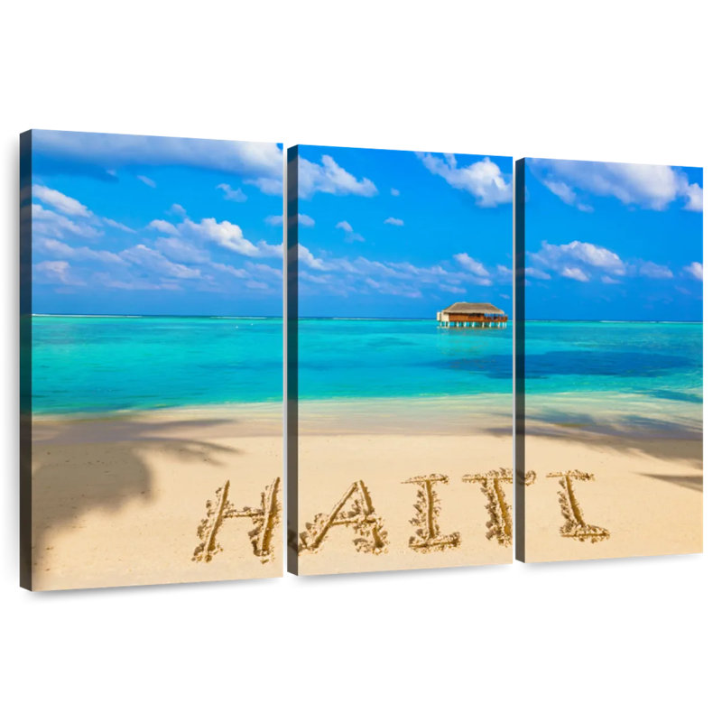 Gillard, plage d'Haïti, H 36 po x l 57 po