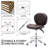 Jorinda Backed Adjustable Height Ergonomic Lab Stool with Footring Wheels-355786965