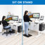 Bureau debout électrique à deux moteurs avec plateau 48 po Mount-It Ultimate-685990128-685990131