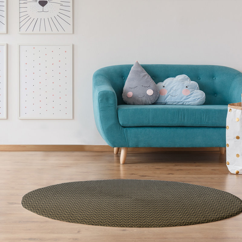 Tapis classic art déco gold area, Rond 5 pi