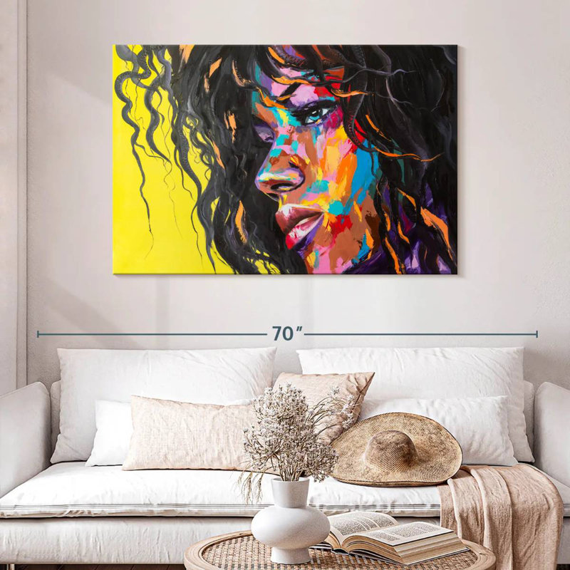 Huile pour cheveux bouclés Leisha, H 32 po x l 48 po