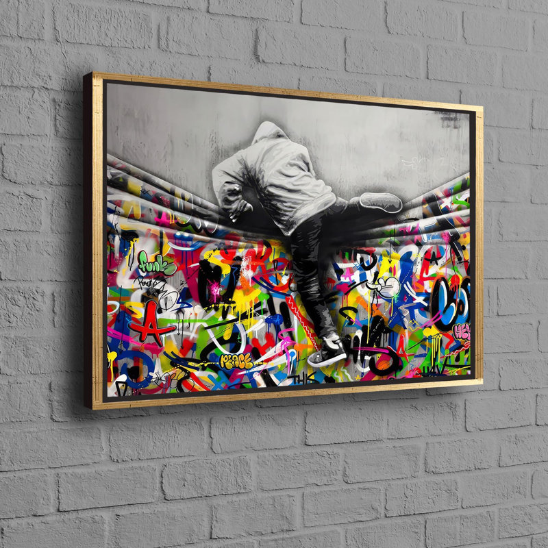 Print on Canvas, Framed Print without Mat, Gold, 40 cm H x 60 cm W