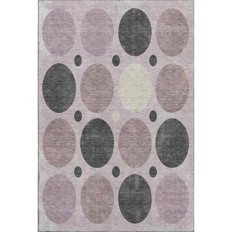 Premium Machine Washable Mayfield AMF1949 Geometric Rug, Rectangle 3' x 5'
