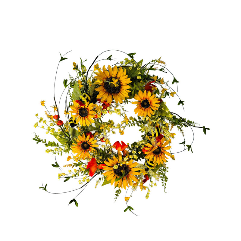 Couronne de tournesol 22 po Miel de tournesol