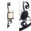 Ensemble de 2 appliques murales en verre / fer