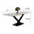 Modern 63" White Marble Dining Table Set With 4 Upholstered Chairs, Faux Leather Dining Chairs With Stainless Steel Legs, Rectangular Kitchen Table And Chair Set For Dining Room-1779502833-1779502835