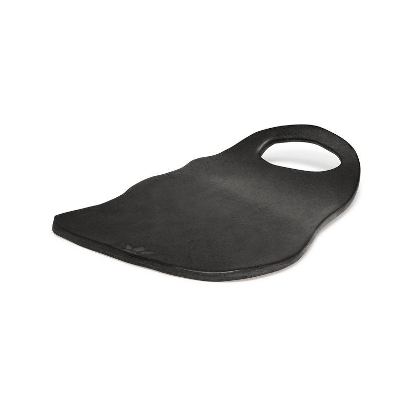 Ceramic Decorative Plate 1, 9" W X 5" D, Black