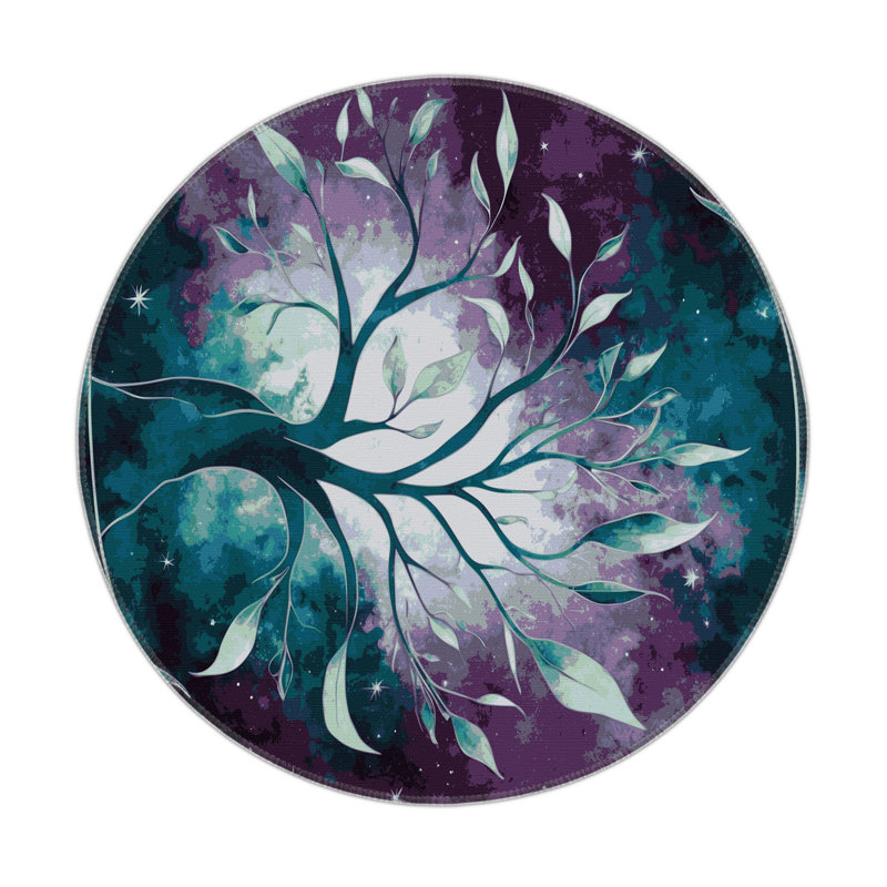 Twilight Bramble Indoor And Outdoor Area Rug, Round 5'