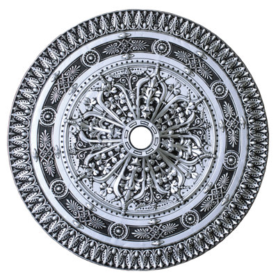 Round Silver Ceiling Medallion