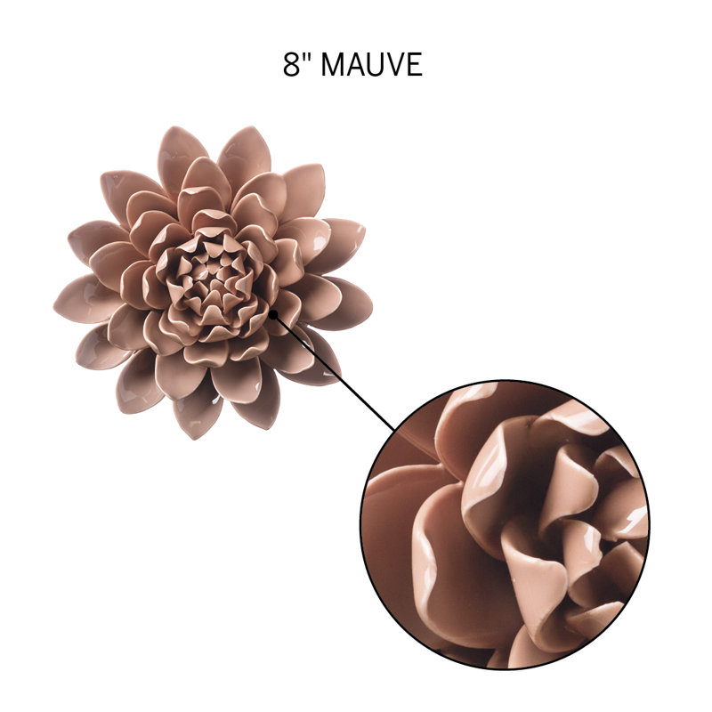 Handmade Ceramic Wall Decor, Mauve