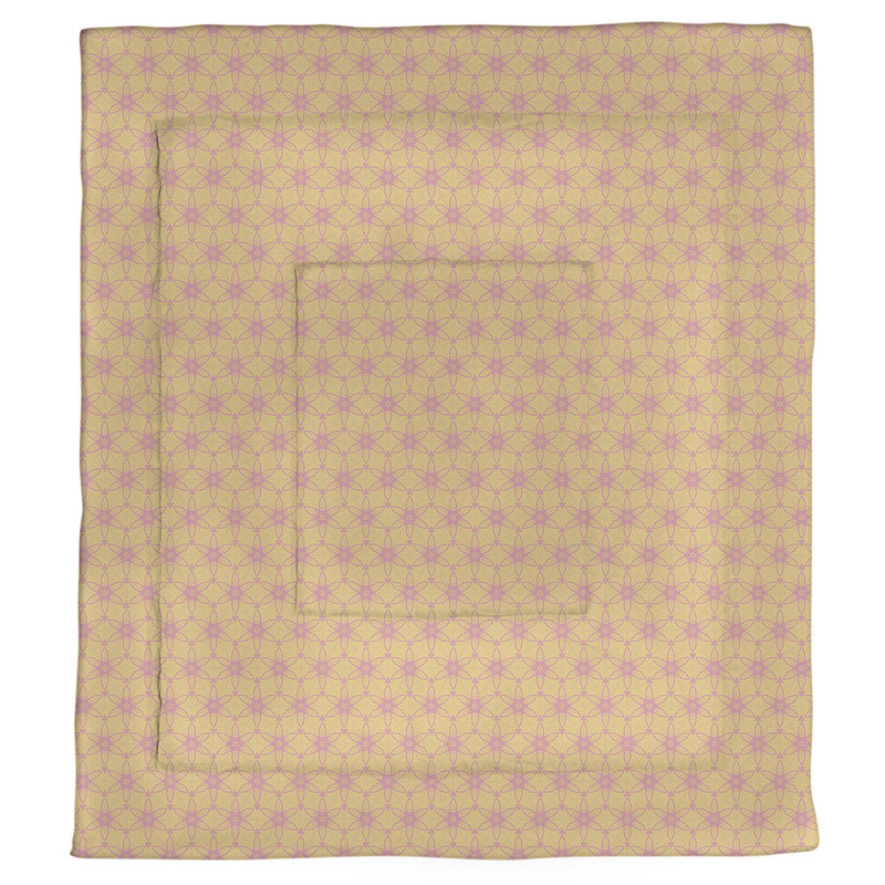 Édredon simple réversible Katelyn Elizabeth Ornate, Édredon simple TG, Jaune / Rose