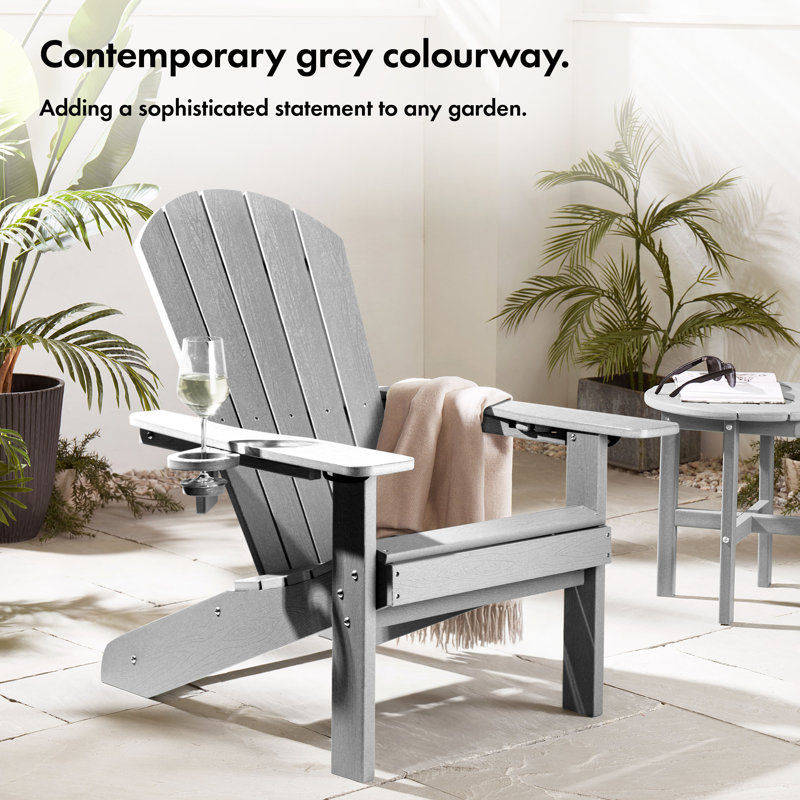 Outdoor Adirondack Chair, Grey
