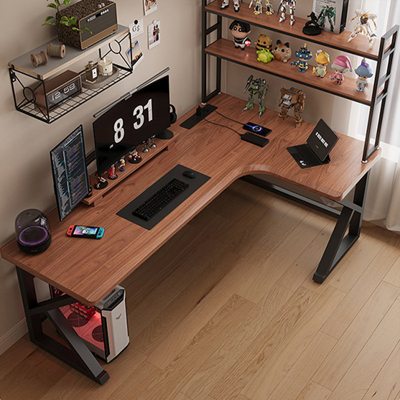 Bureau rectangulaire en bois massif brun noisette, H 29,53 po x l 78,74 po x P 47,24 po, Retour à droite