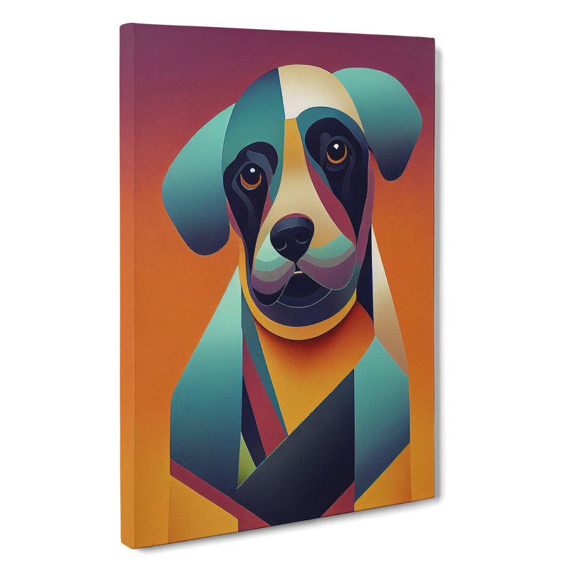 Amazing Dog Abstract - Wrapped Canvas, 60cm H x 40cm W x 3cm D