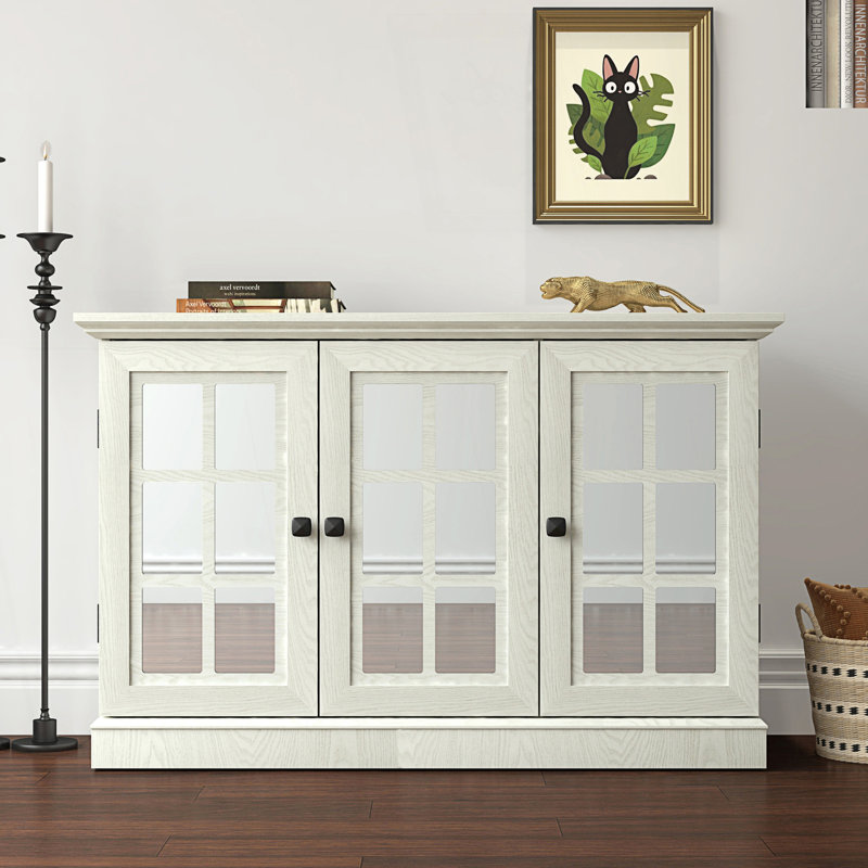 Armoire de rangement à miroir en acrylique avec tablettes réglables, Chêne blanc