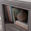 Bureau en bois en L avec rangement intégré, brun