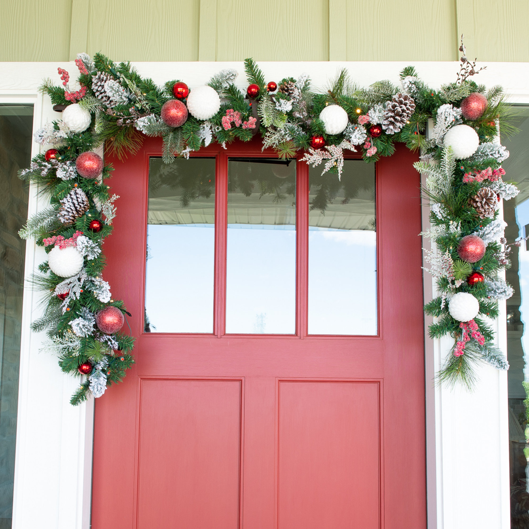 The Holiday Aisle® 9 ft. Artificial Christmas Garland with Lights - Frosted Wonderland & Reviews | Wayfair