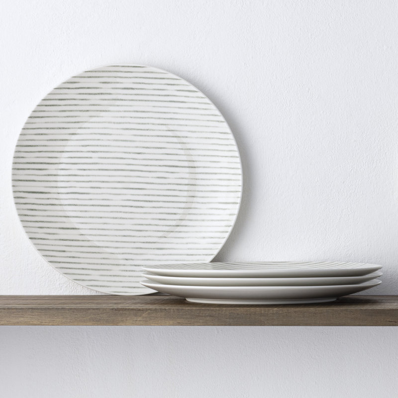 Assiettes plates Noritake - 11 po, Vert