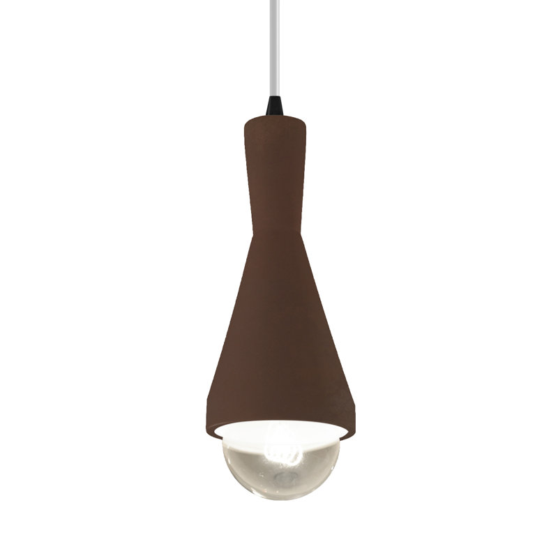 Luminaire suspendu 1 lumière avec détails en métal Breeona, Vanille lustrée, Noir mat