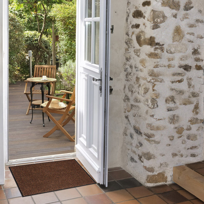 Wimer Non-Slip Doormat, 80cm L x 50cm W, Brown