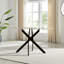 Chanden Luxury Marble Effect Glass 4 Seater Dining Table - Modern Statement Design-1537892253-1543122372