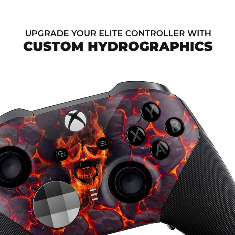 DreamController Skull 2 X-Box Elite Contrôleur Series 2 Édition limitée personnalisée Elite Series 2 pour X-Box One / Series X / S. Fabriqué avec la technologie avancée de peinture Hydro-Dip (pas seulement une peau)