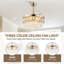 Ventilateur de plafond 48 "à intensité variable avec lumières DEL et télécommande-1681693683