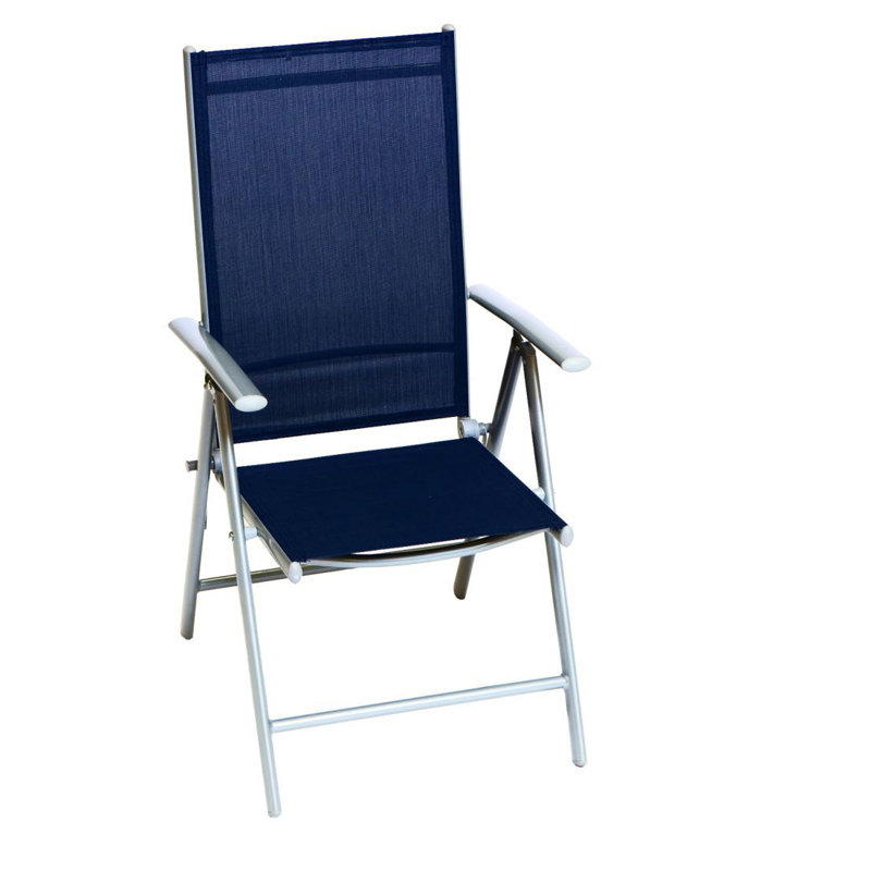 Ashmita Folding Recliner Chair, Navy blue
