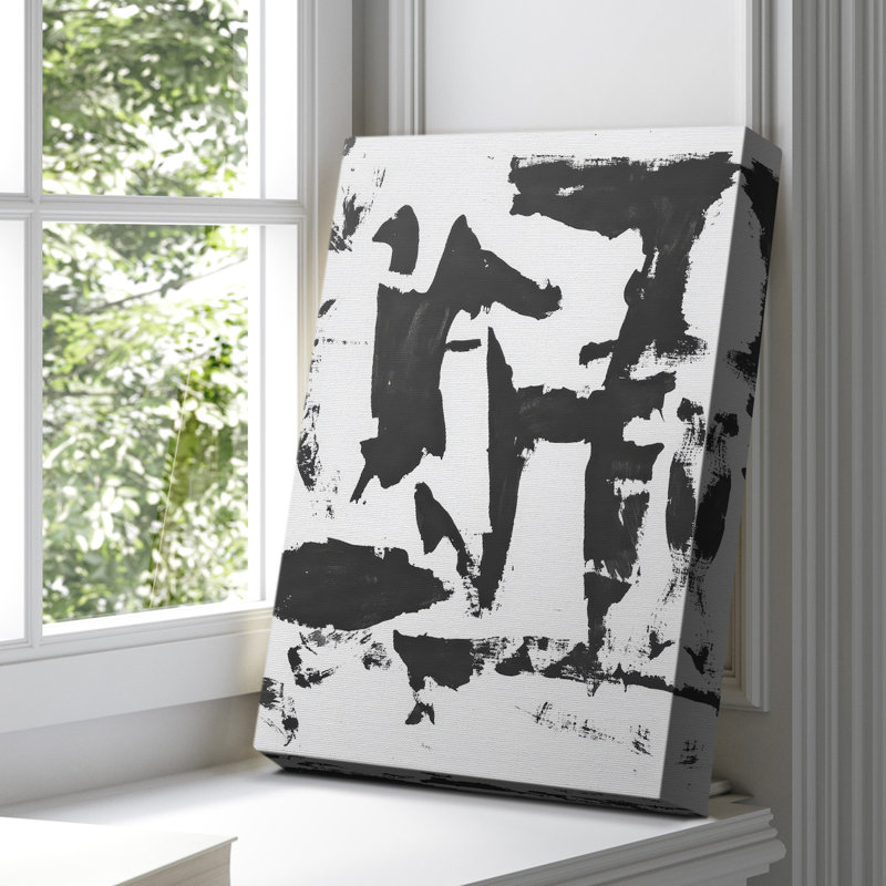 Toile tendue avec châssis abstrait CCXXLII - Prêt à être accroché, H 18 po x l 12 po