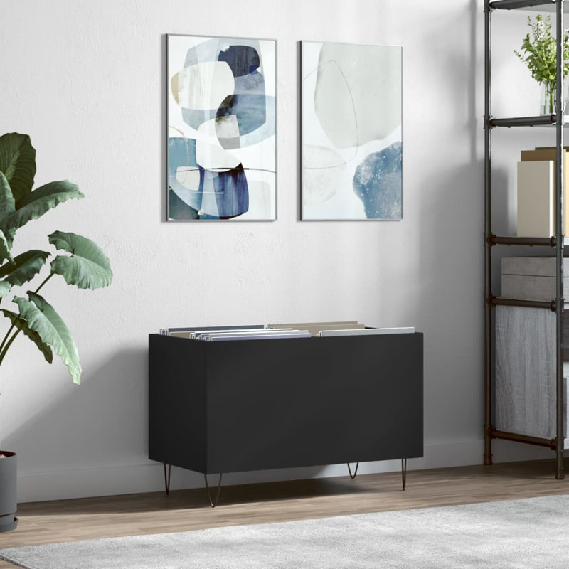 48cm H Media Shelves, Black
