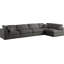 Canapé modulaire en velours réversible de 140 po de largeur Jocqua-189097341