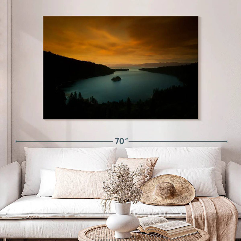 Alvord Lake Tahoe à la tombée de la nuit, H 26 po x l 39 po