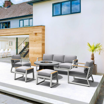 Pastrana 7 - Person Patio Conversation Set with Cushions