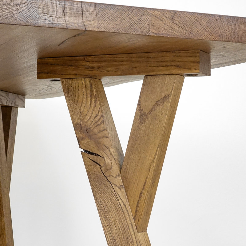 Wilburton Oak Solid Wood Dining Table, 80cm W x 200cm L