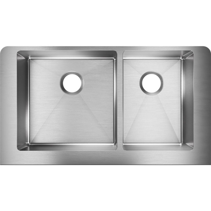 Crosstown 36" L x 20" W Double Basin Farmhouse Kitchen Sink