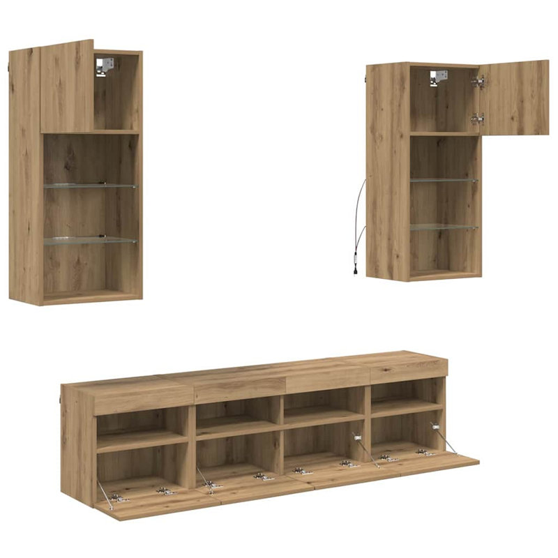 TV Stand for TVs up to 24", Artisan Oak