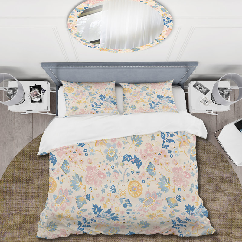 Ensemble de housse de couette Boho, Housse de couette très grand + 2 taies décorativ