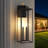 Beaverson 2 - Light 26'' H Black Outdoor Wall Light with Dusk to Dawn and Clear Tempered Glass-1169140067-1166166989