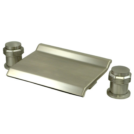 Double Handle Wall Mounted Roman Tub Faucet, Satin Nickel