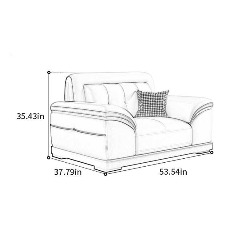 Modern and simple straight sofa