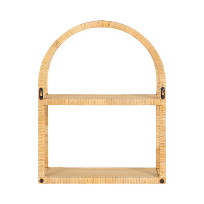 Carrizales Arched Rattan Wall Shelf