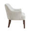 Chaise capitonnée à dossier en contreplaqué robuste pour meubles de salon 1 pièce, fauteuil rembourré en tissu huître-123012928